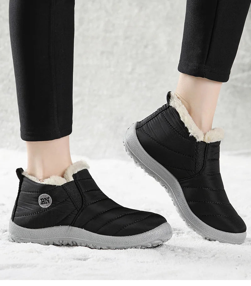 2023 Women's Waterproof Winter Ankle Boots – Warm Fur-Lined Snow Boots & Stylish Winter Footwear