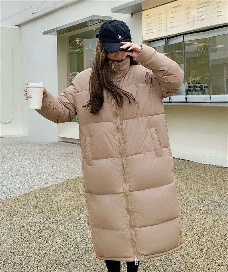 Women's Long Casual Parka, Thick Cotton Winter Jacket, Quilted Warm Windproof Outerwear, New Fashion, 2024