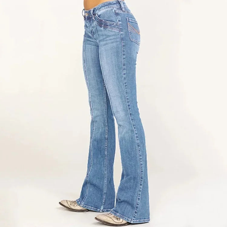 Calça feminina justa com fundo de sino, calça emagrecedora, branqueada, outono