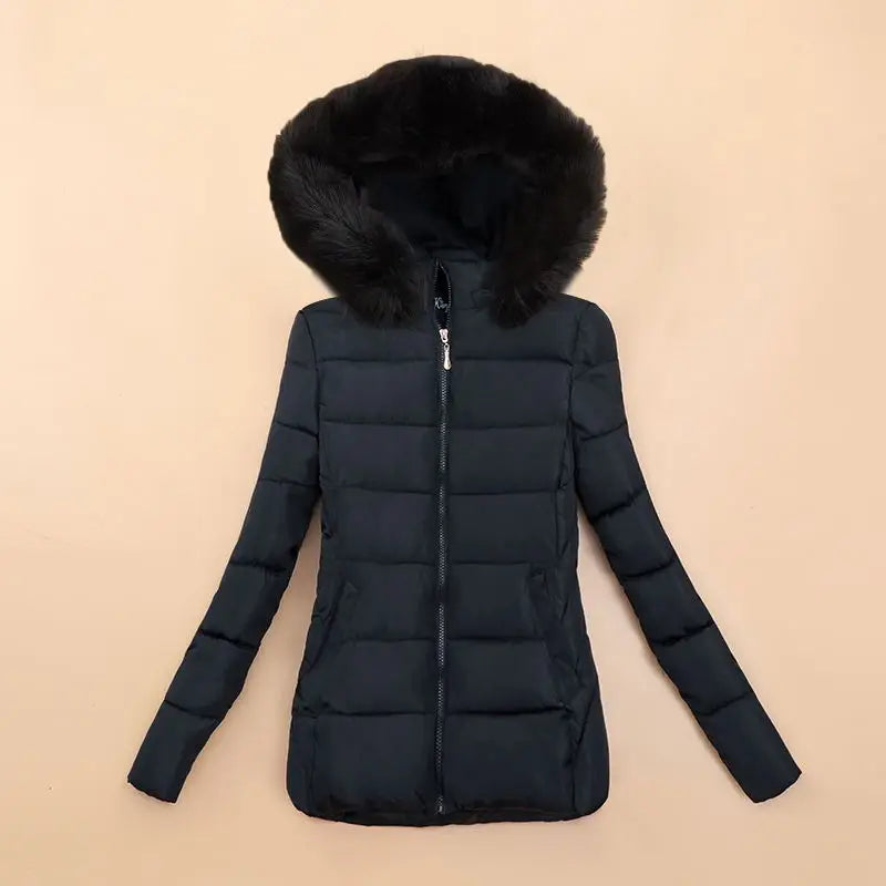 Casaco de parka curto feminino, jaquetas de algodão, fino, casual, grosso, quen