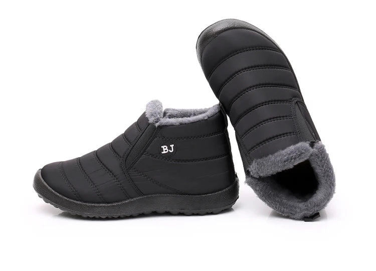 Women's Winter Snow Boots – Waterproof Slip-On Platform Ankle Booties for Casual Chic Style