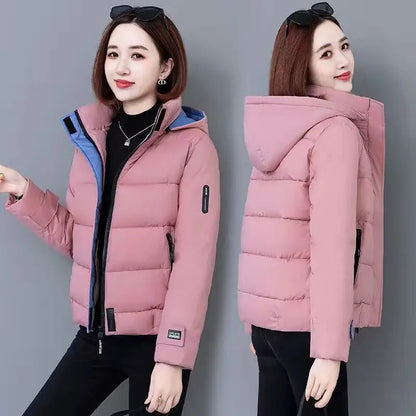 Mulheres grossas lã de algodão parkas 2022 inverno nova moda quente com capuz