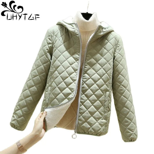 Women's Quilted Cotton Jacket - Thick Hooded Parka, Korean Style, Black Winter Coat, New for 2023