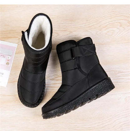 Women's Waterproof Winter Snow Boots – Non-Slip Platform Ankle Boots with Cotton Padded Warmth