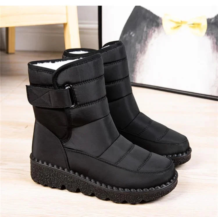 Women's Waterproof Winter Snow Boots – Non-Slip Platform Ankle Boots with Cotton Padded Warmth