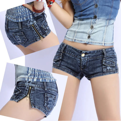 new low waist fashion sexy brand young female women girls Denim Shorts