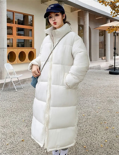 Women's Long Casual Parka, Thick Cotton Winter Jacket, Quilted Warm Windproof Outerwear, New Fashion, 2024