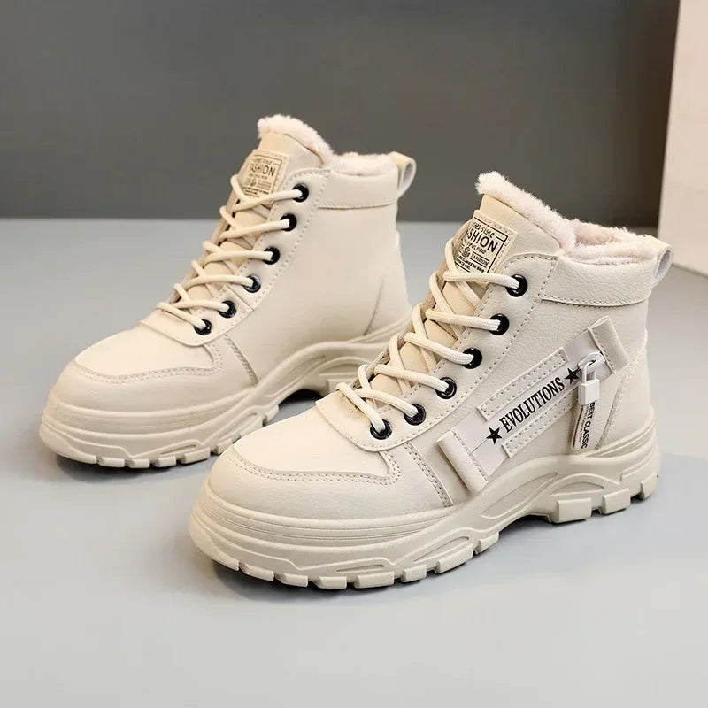 Women's Winter High-Top Snow Boots – Cozy Platform Sneakers & Ankle Boots (Plus Sizes Available)