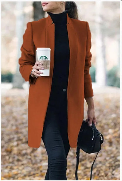 Mid-length Coat Women Winter Jacket Elegant Coats for Women 2022 Autumn Winter S