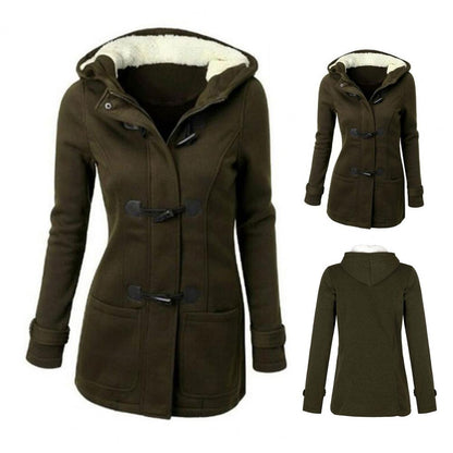 2023 Casual Women Trench Coat Autumn Zipper Hooded Coat Female Long Trench Coat