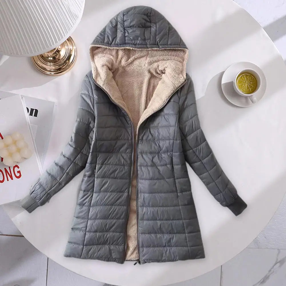 Cozy Autumn Winter Mid-length Jacket S-2XL Women Coat Mid-length Jackets Office