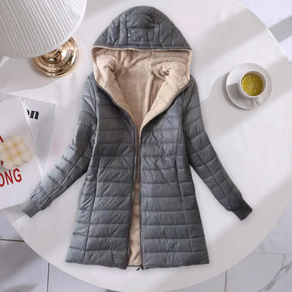 Cozy Autumn Winter Mid-length Jacket S-2XL Women Coat Mid-length Jackets Office