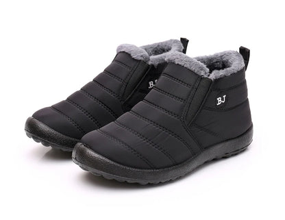 Women's Winter Snow Boots – Waterproof Slip-On Platform Ankle Booties for Casual Chic Style