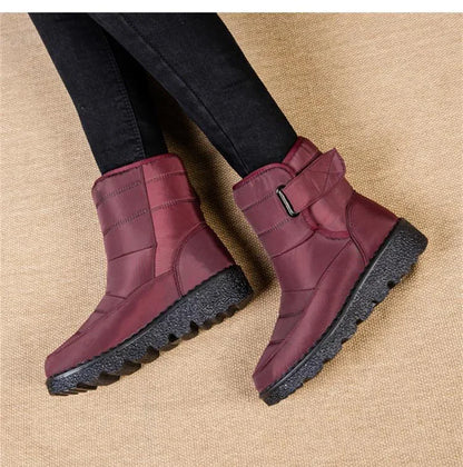 Women's Waterproof Winter Snow Boots – Non-Slip Platform Ankle Boots with Cotton Padded Warmth