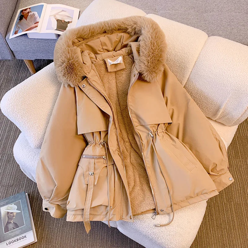 Women's Loose Fit Thick Winter Parka, Women's Jacket, Cozy Coats, New 2212CX