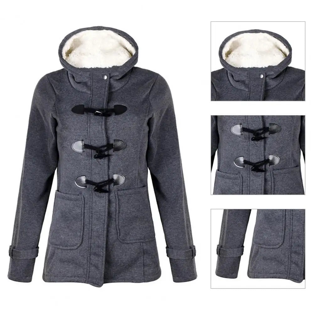 2023 Casual Women Trench Coat Autumn Zipper Hooded Coat Female Long Trench Coat