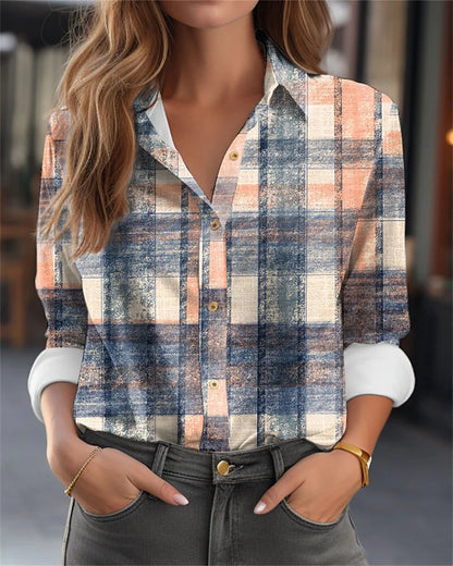 Women's Elegant Long-Sleeve Blouse – Refined Casual Shirt for a Fashion-Forward Look