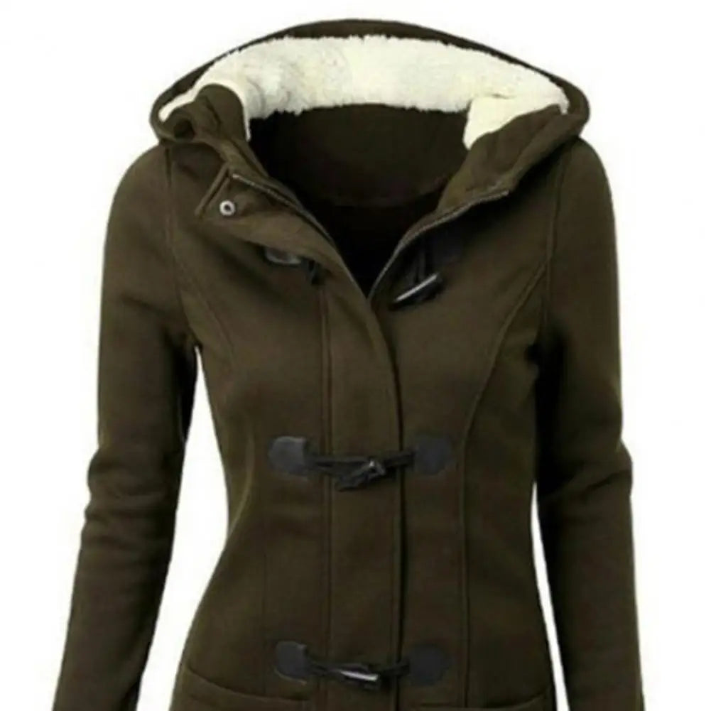 2023 Casual Women Trench Coat Autumn Zipper Hooded Coat Female Long Trench Coat